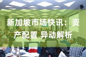新加坡市场快讯：资产配置 异动解析